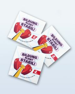 Aufkleber-Button "Bildung bleibt stabil" (50 Stück)